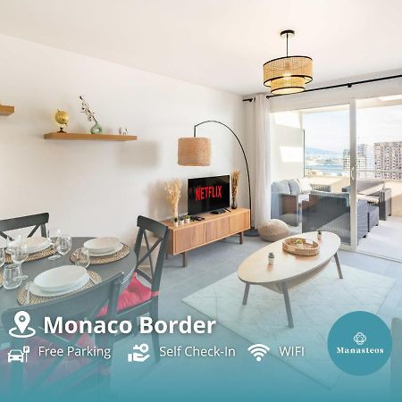 5Mn Monaco - Terrasse Vue Mer - Parking - Be 보솔레이 외부 사진